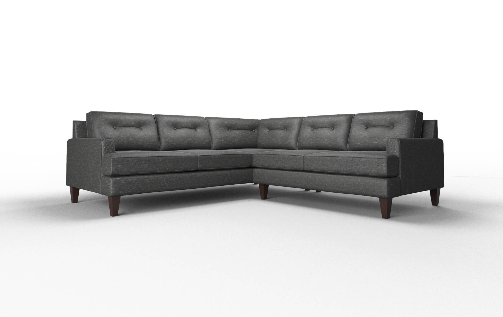 Naples Chance Denim Sectional espresso legs 1