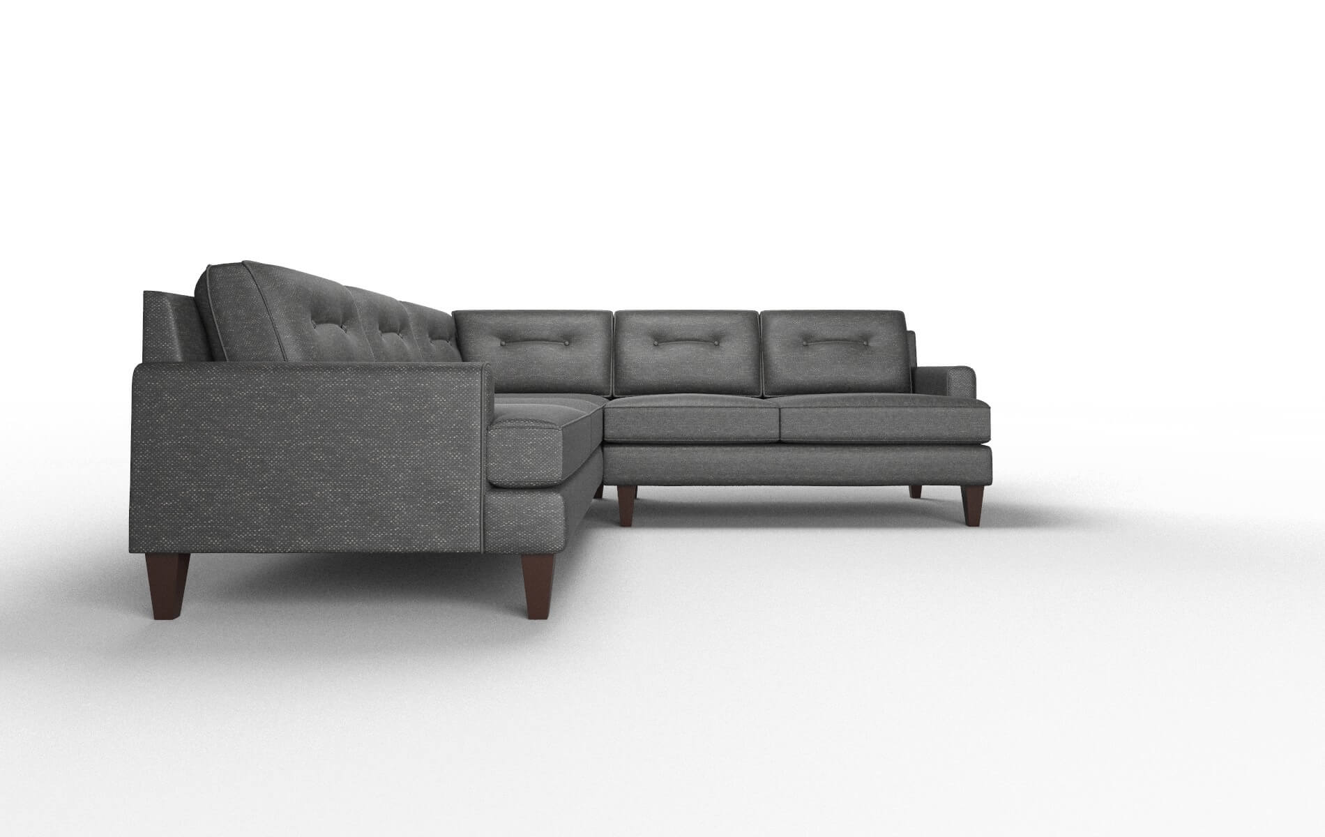 Naples Chance Denim Sectional espresso legs 2