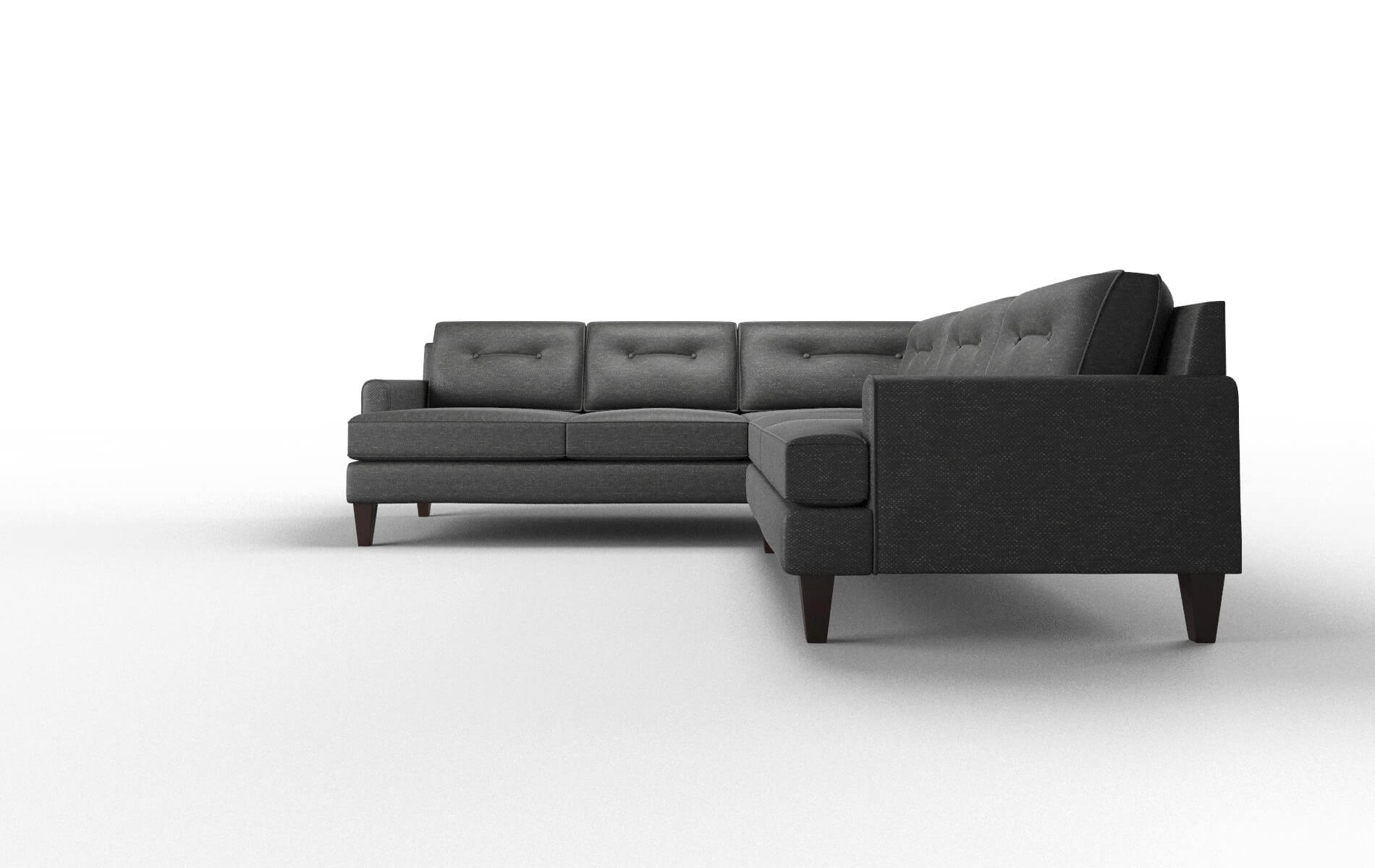 Naples Chance Denim Sectional espresso legs 5