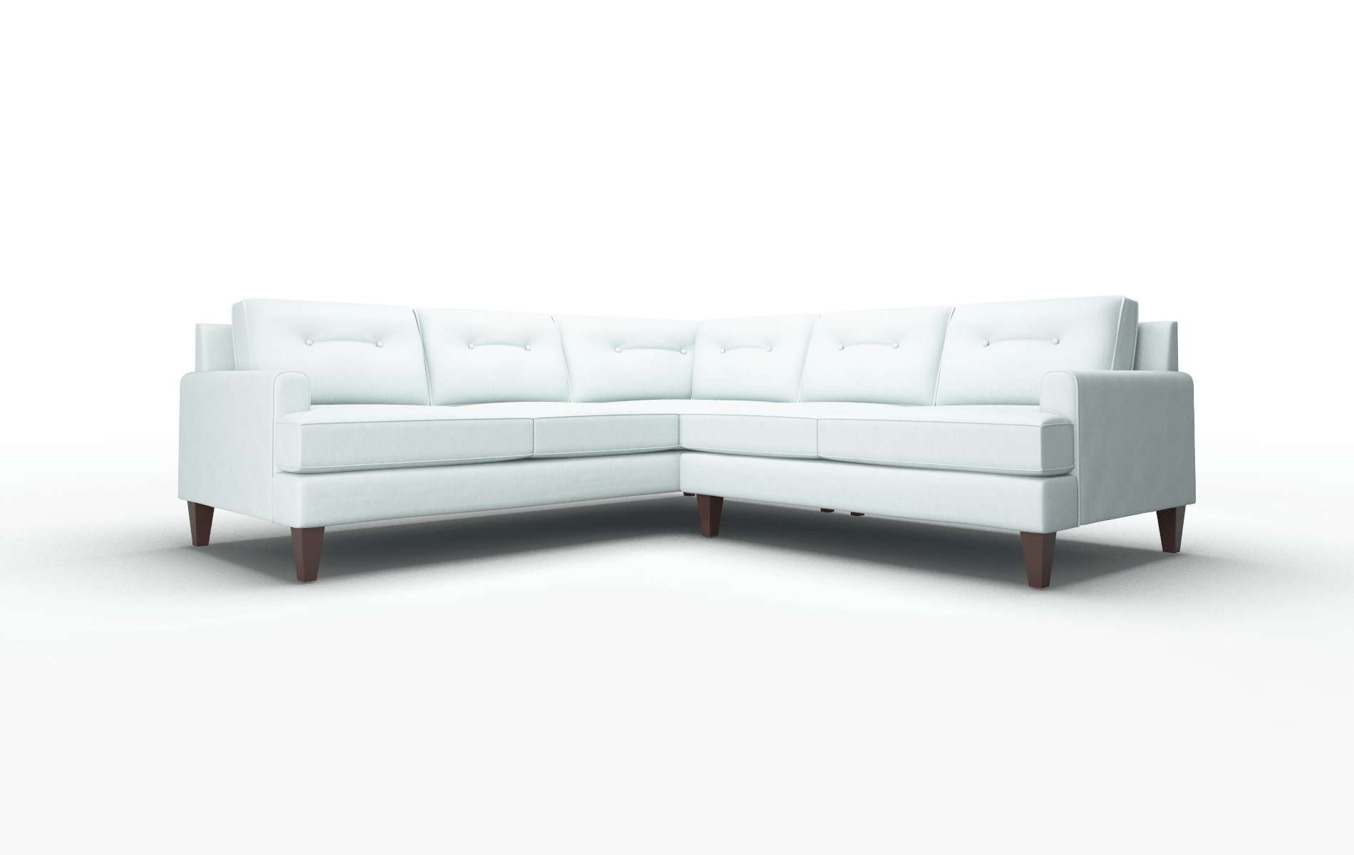 Naples Clyde Cornflower Sectional espresso legs 1