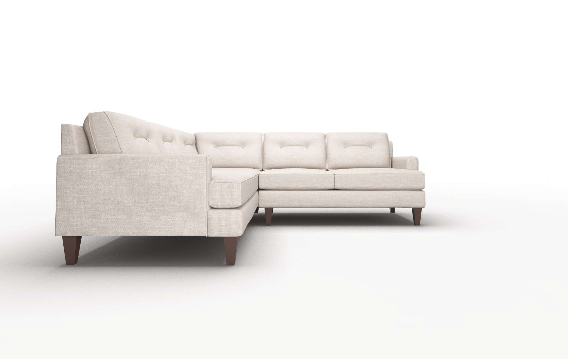Naples Clyde Dolphin Sectional espresso legs 2