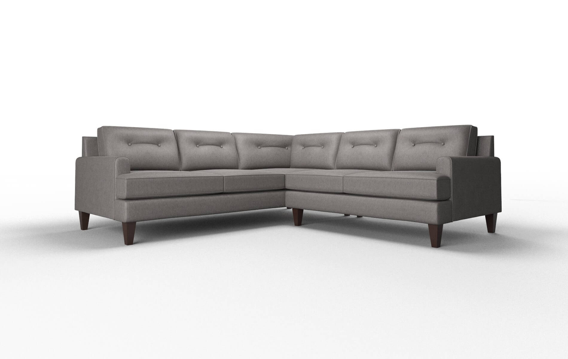 Naples Cosmo Charcoal Sectional espresso legs 1