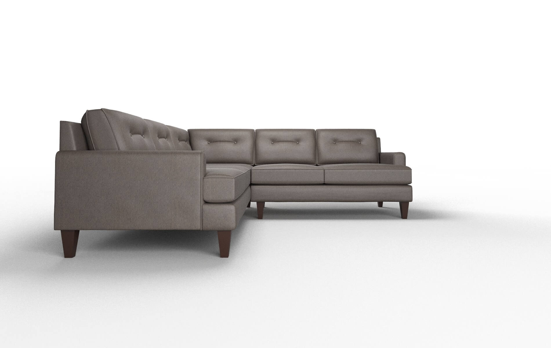 Naples Cosmo Chocolate Sectional espresso legs 2