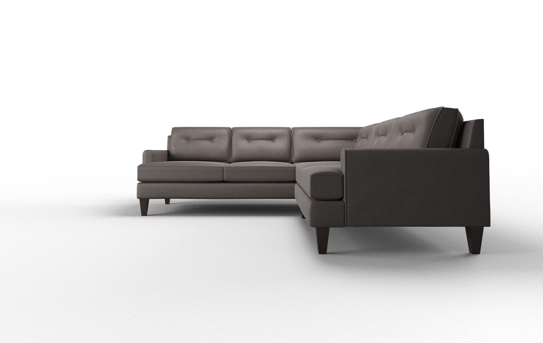 Naples Cosmo Chocolate Sectional espresso legs 5