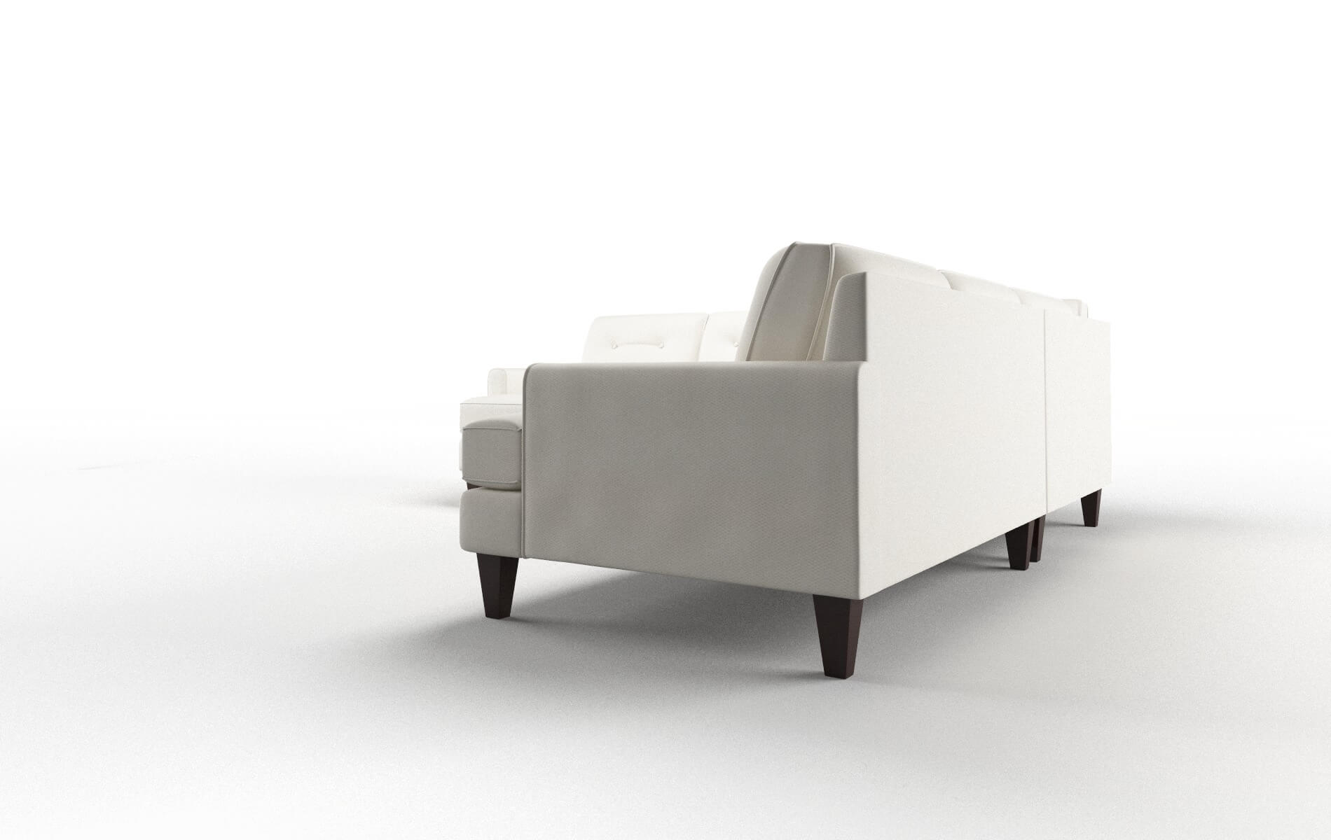 Naples Cosmo Ivory Sectional espresso legs 4