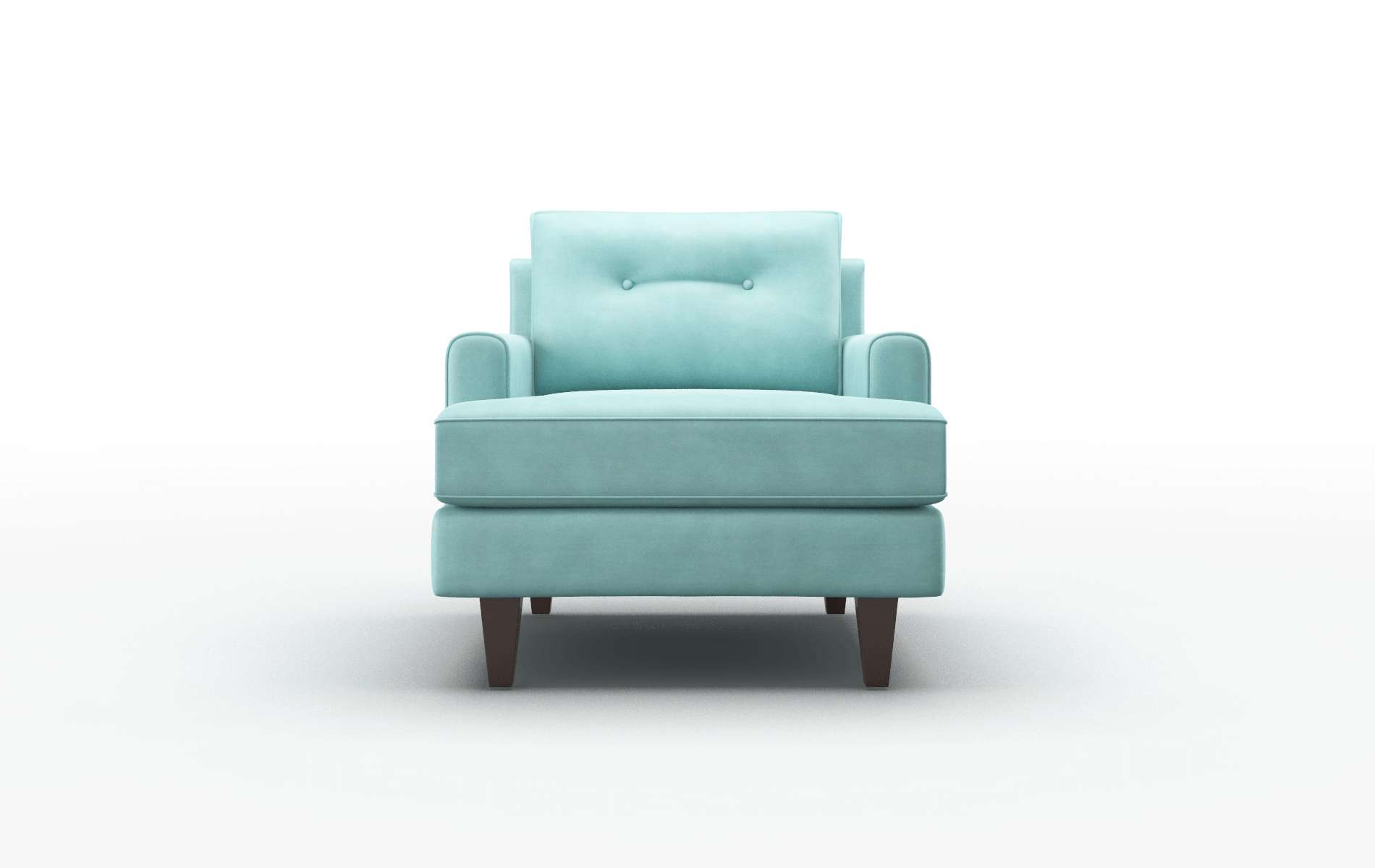 Naples Curious Turquoise Chair espresso legs 1