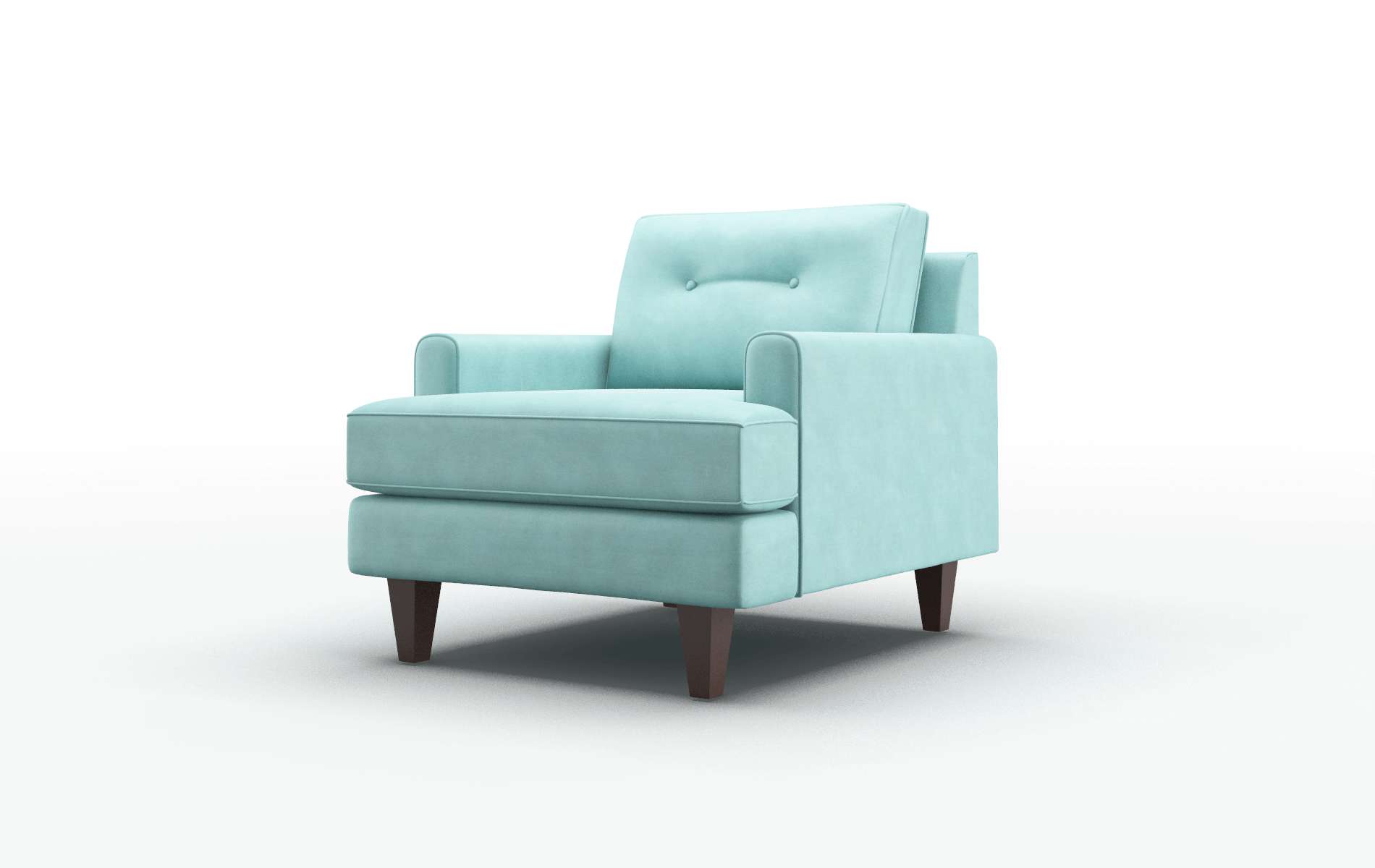 Naples Curious Turquoise Chair espresso legs 4