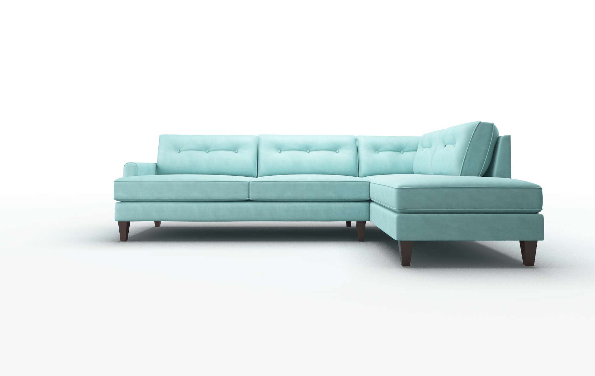Naples Curious turquoise Panel Espresso Legs  1