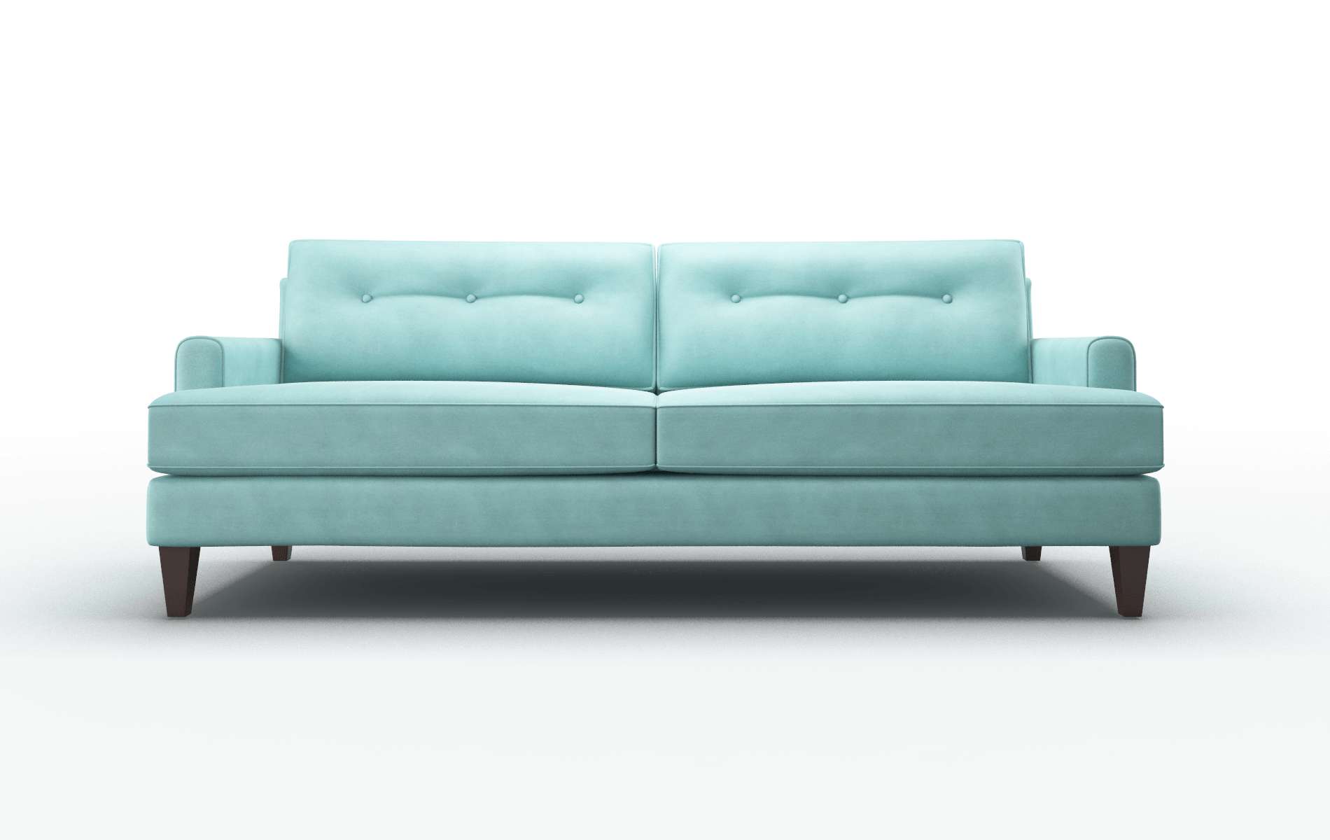 Naples Curious Turquoise Sofa espresso legs 1