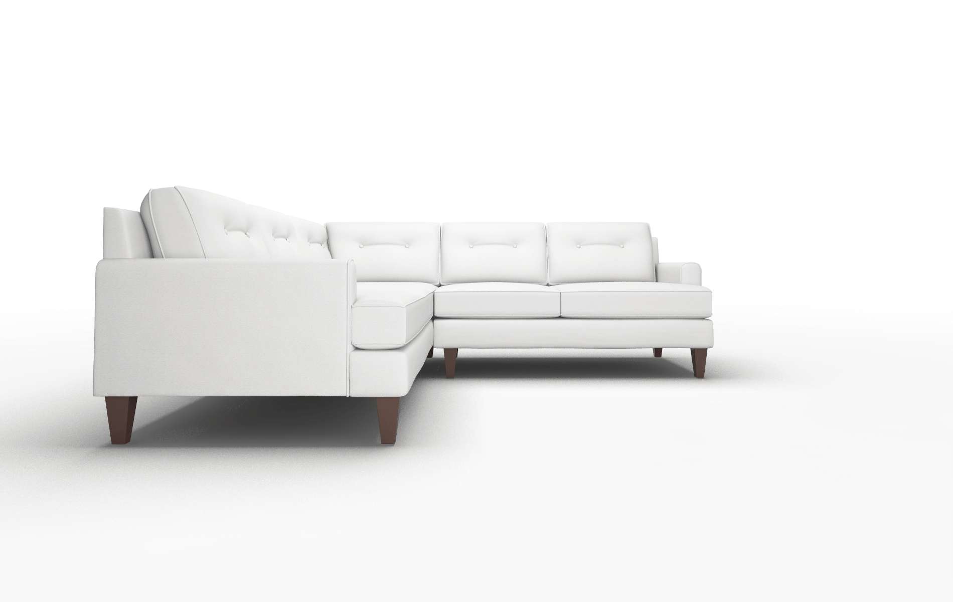 Naples Dawson Platinum Sectional espresso legs 2