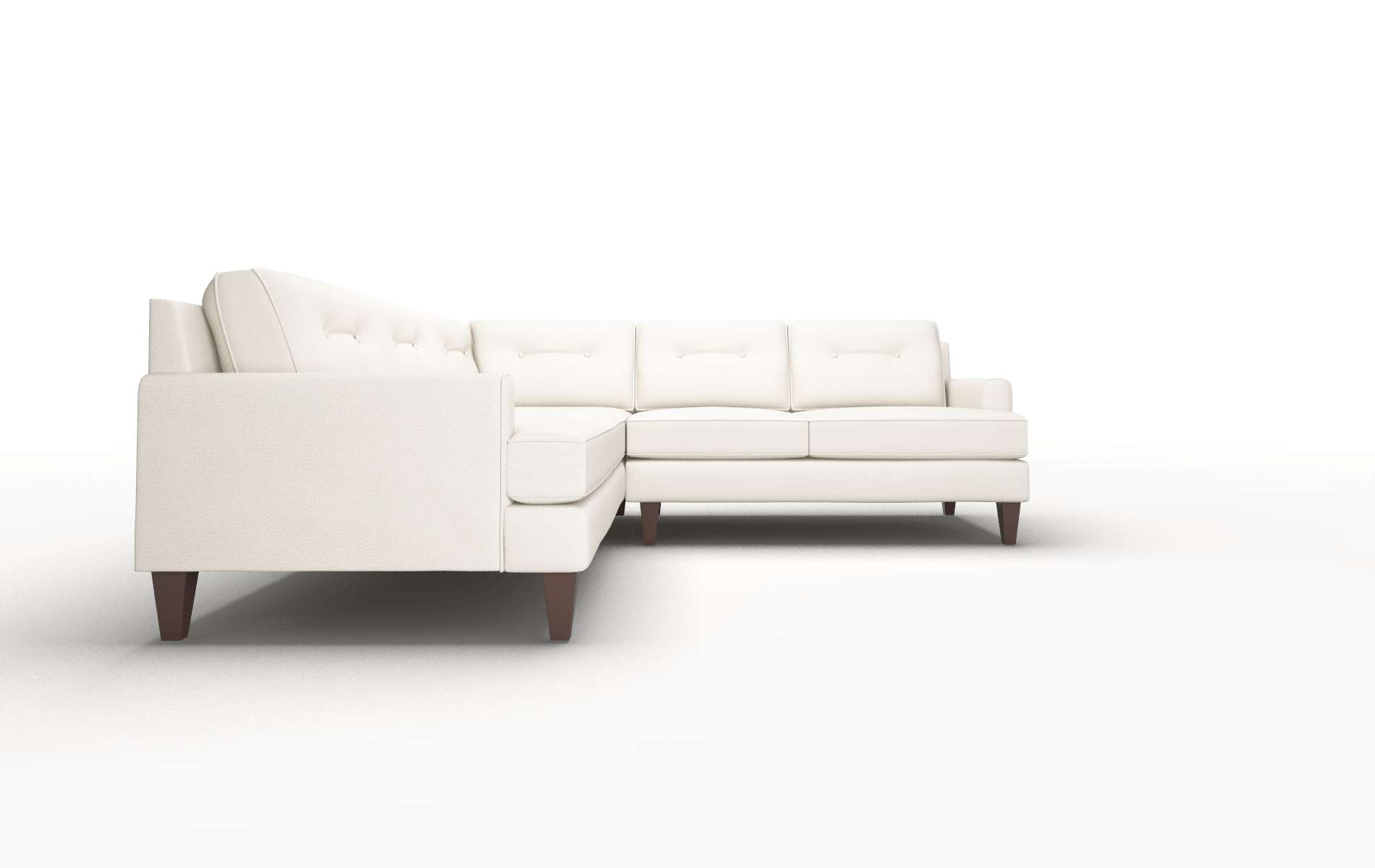 Naples Dawson Sand Sectional espresso legs 2
