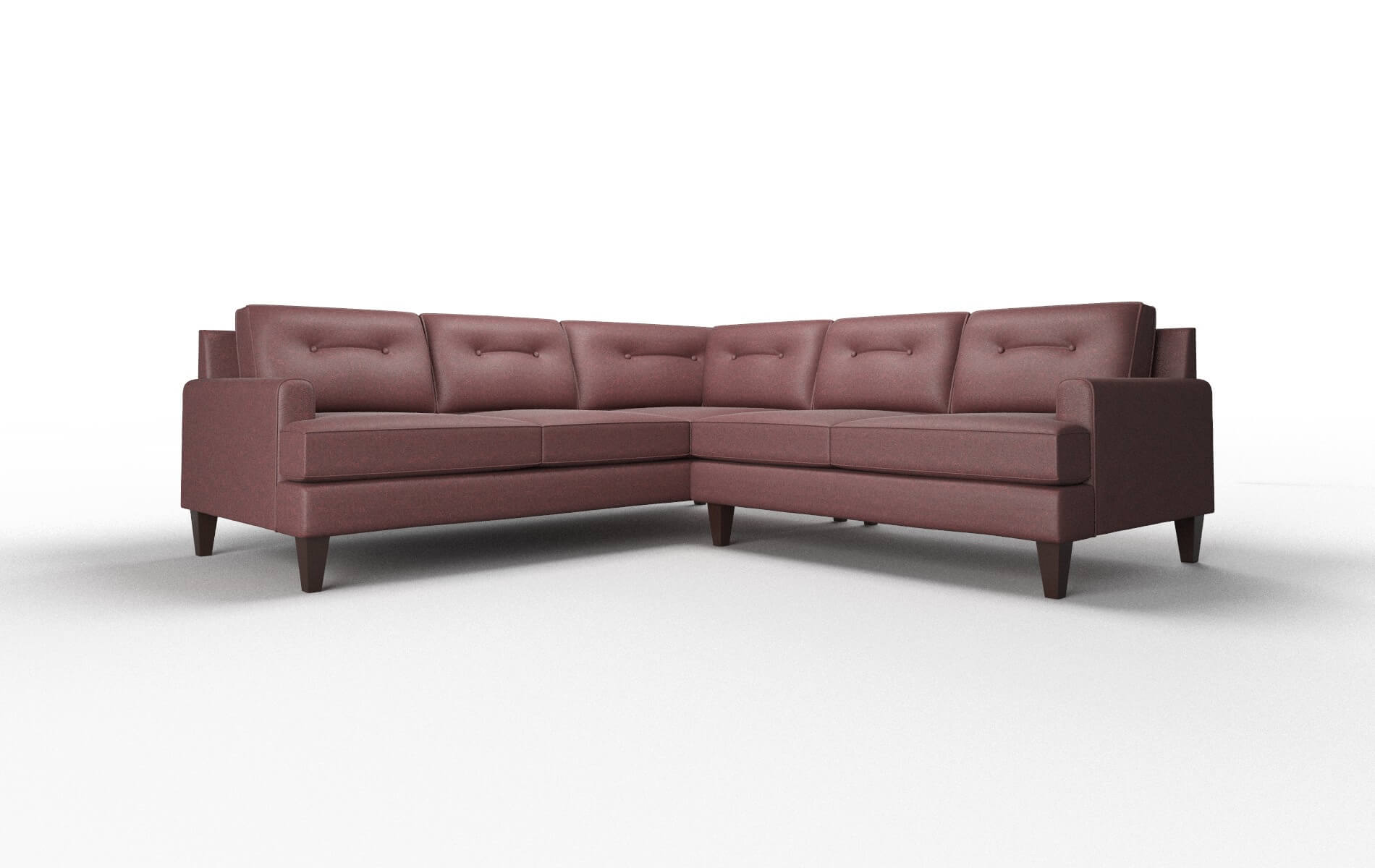 Naples Derby Berry Sectional espresso legs 1