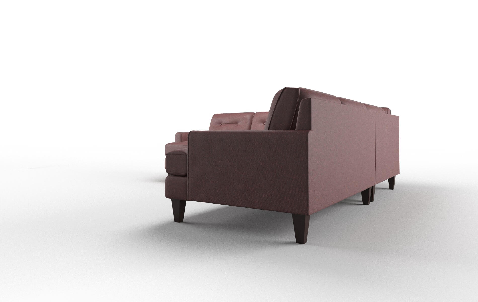 Naples Derby Berry Sectional espresso legs 4