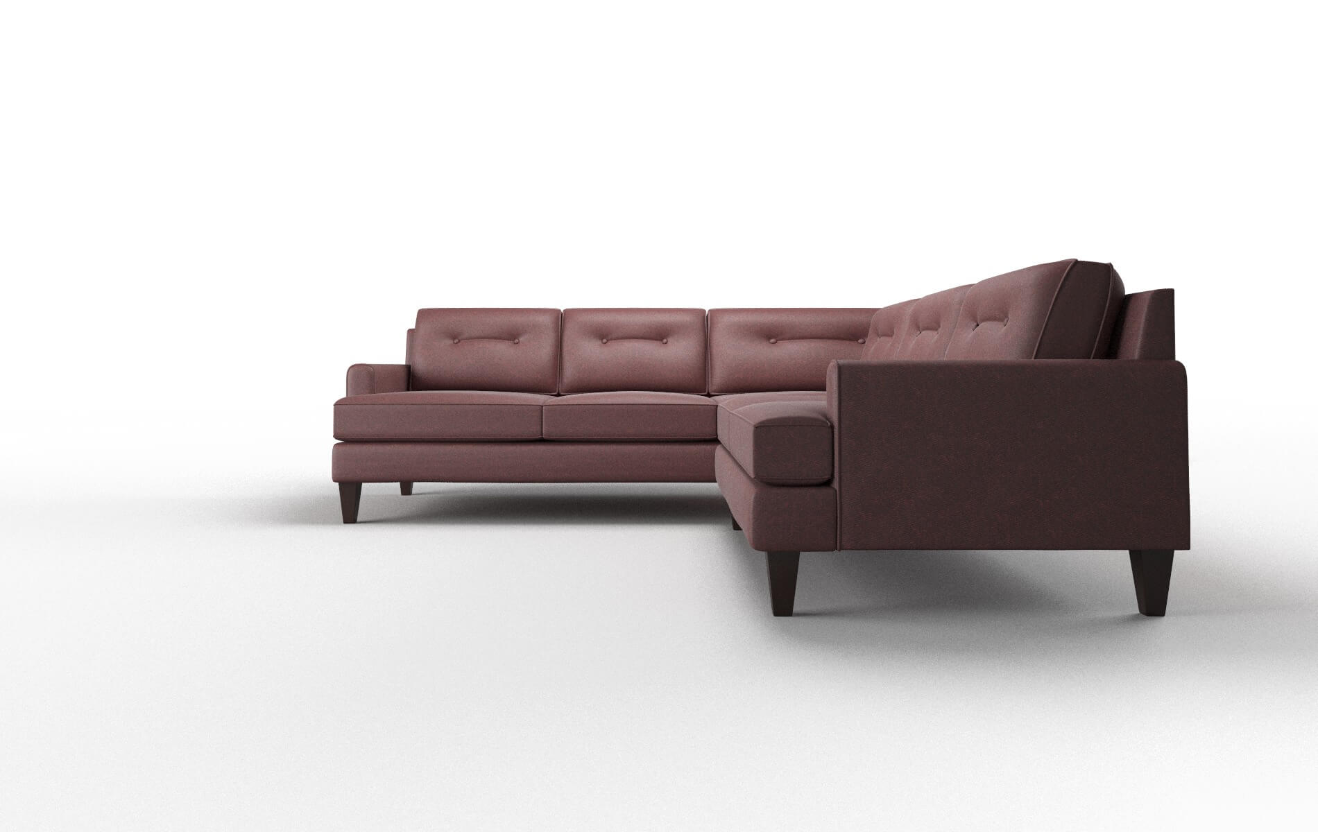 Naples Derby Berry Sectional espresso legs 5