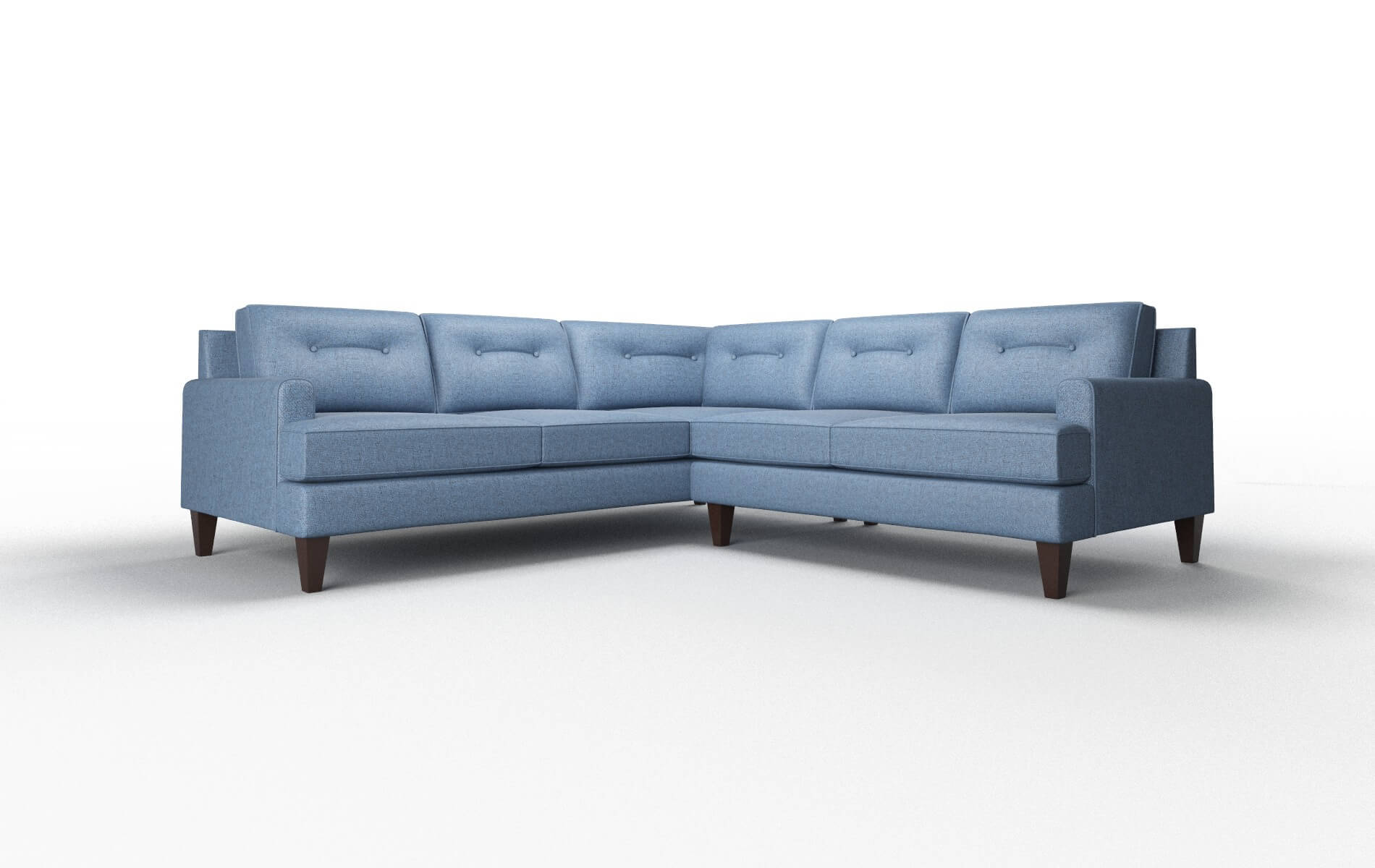 Naples Derby Navy Sectional espresso legs 1