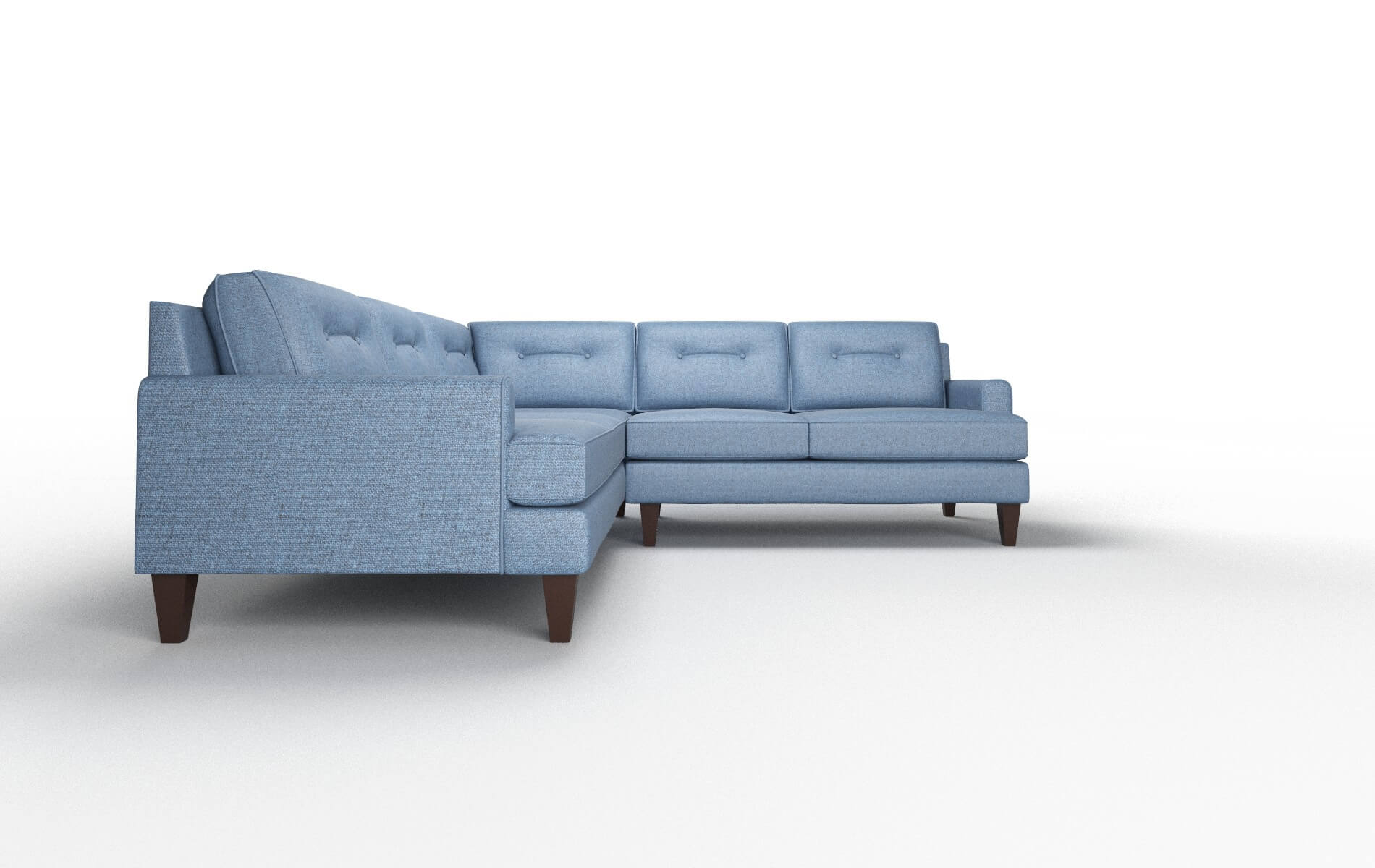 Naples Derby Navy Sectional espresso legs 2