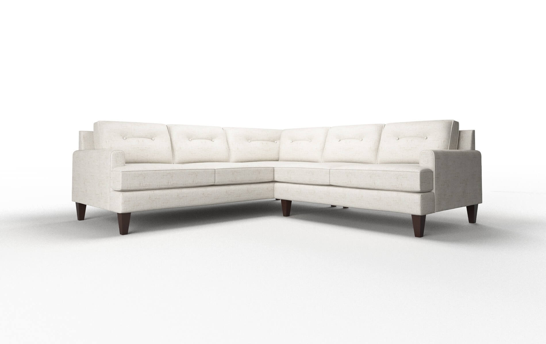 Naples Derby Taupe Sectional espresso legs 1