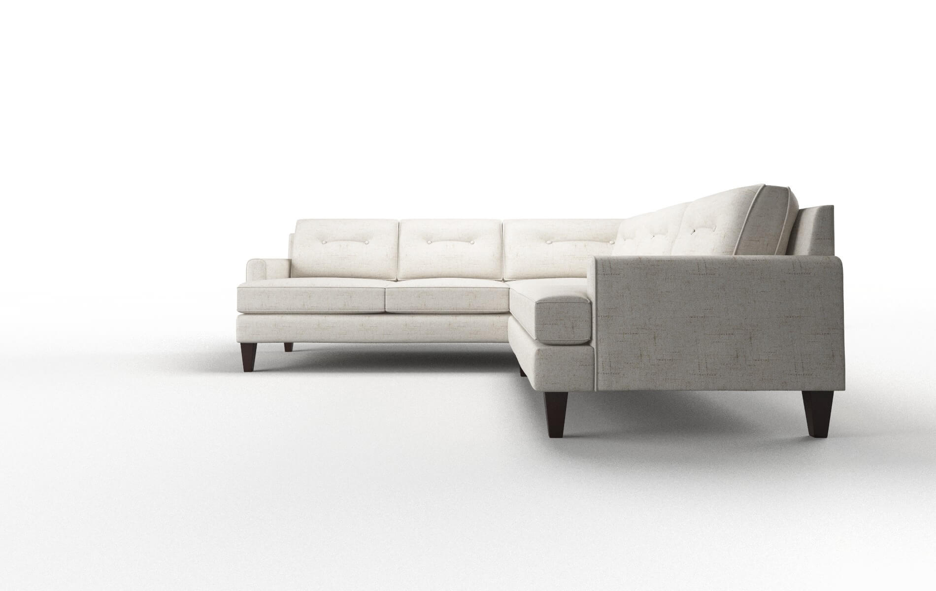 Naples Derby Taupe Sectional espresso legs 5