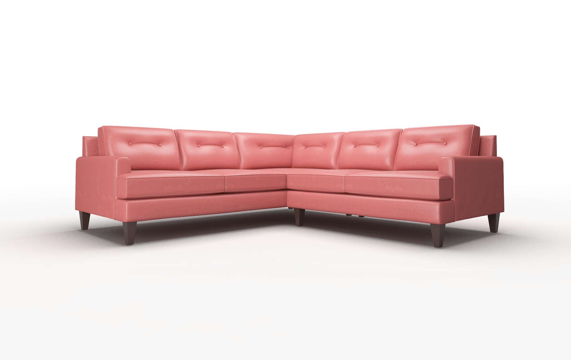 Naples Dillion Cordovan Sectional espresso legs 1