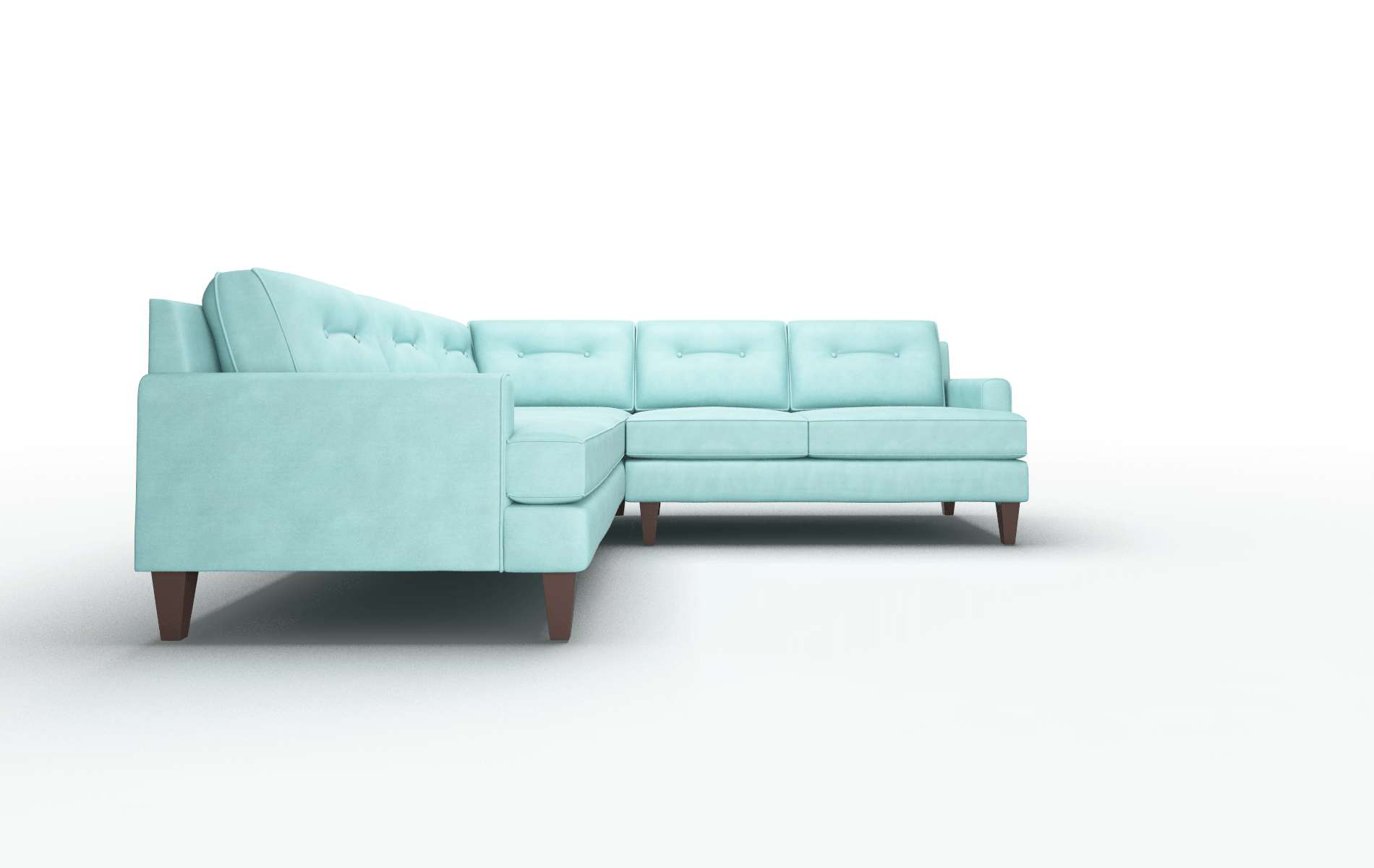 Naples Dream_d French_blue Sectional espresso legs 2
