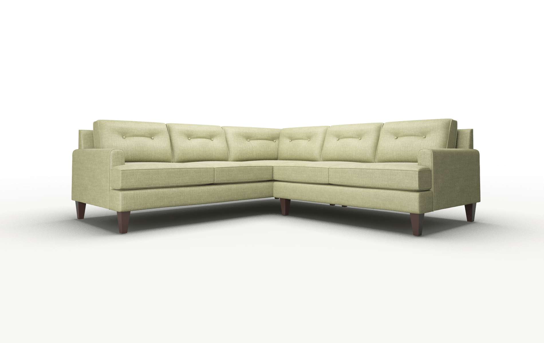 Naples Durham Lime Sectional espresso legs 1