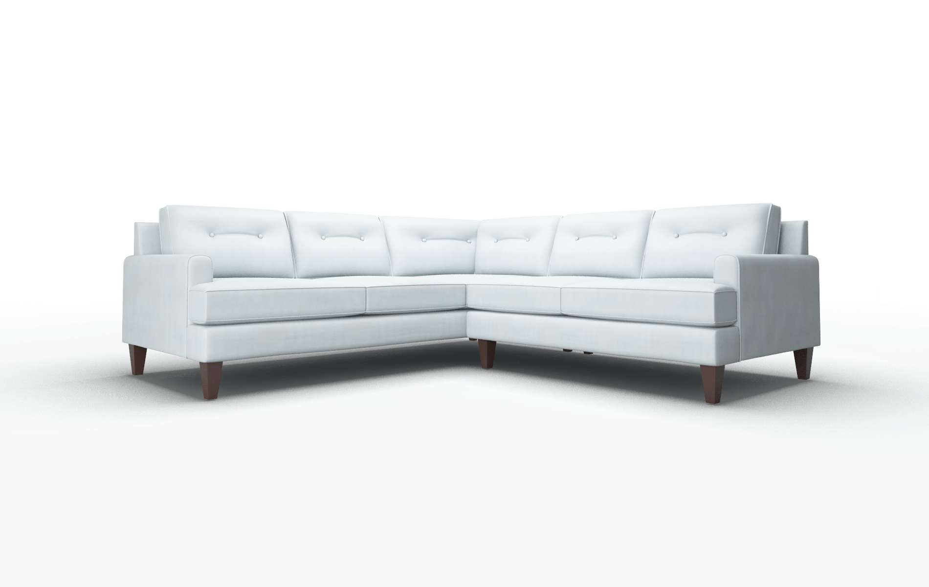 Naples Hathaway Aqua Sectional espresso legs 1
