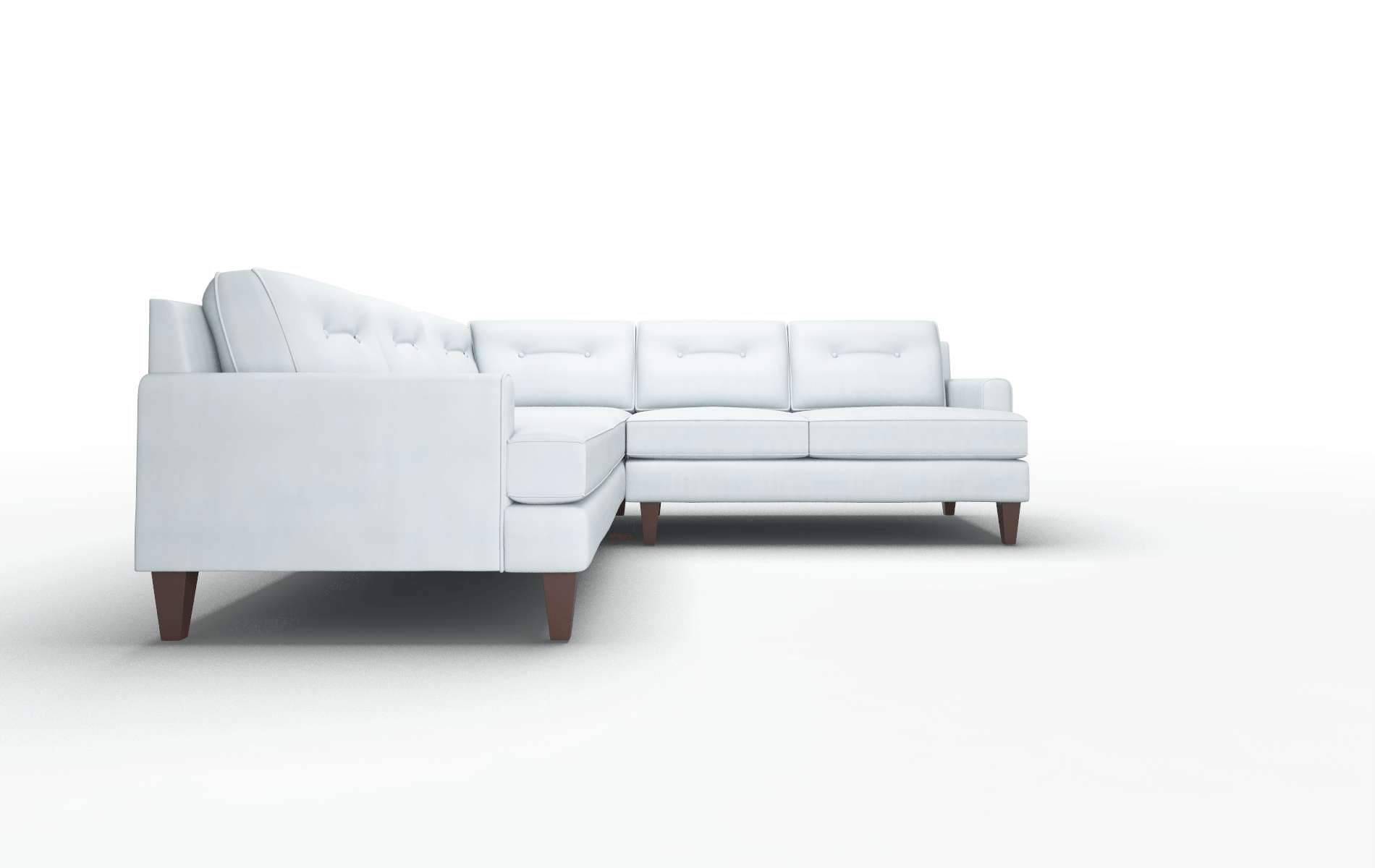 Naples Hathaway Aqua Sectional espresso legs 2