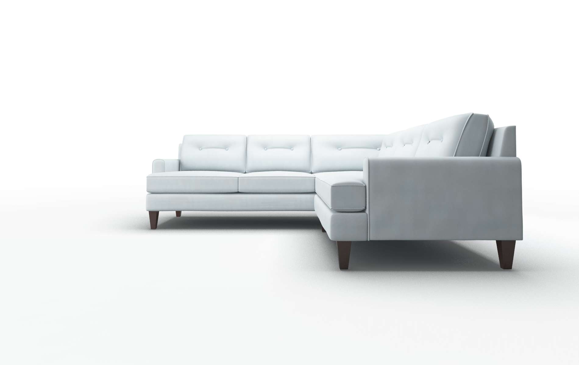Naples Hathaway Aqua Sectional espresso legs 5