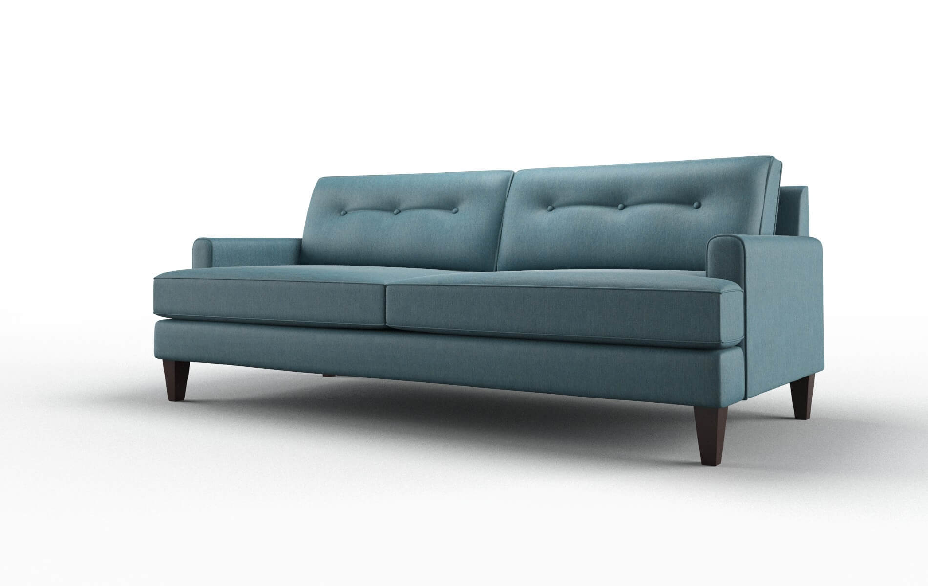 Naples Hepburn Teal Sofa espresso legs 4