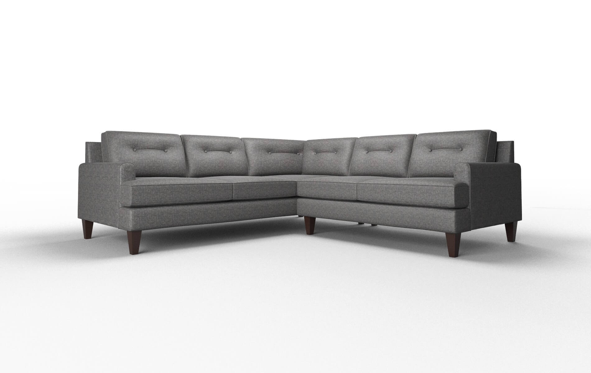 Naples Insight Charcoal Sectional espresso legs 1