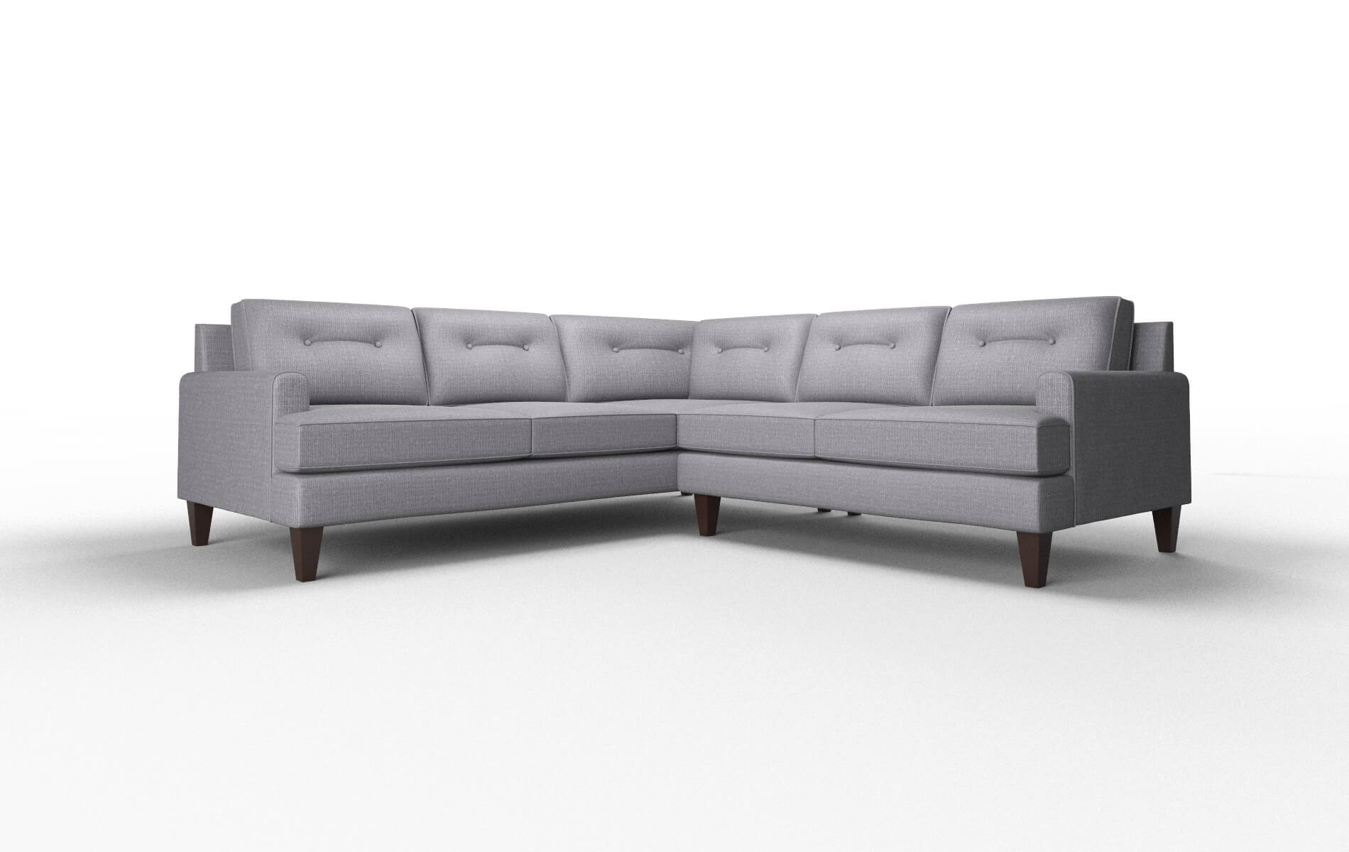 Naples Insight Denim Sectional espresso legs 1