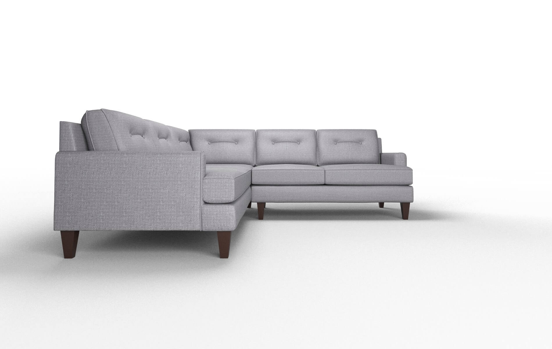 Naples Insight Denim Sectional espresso legs 2