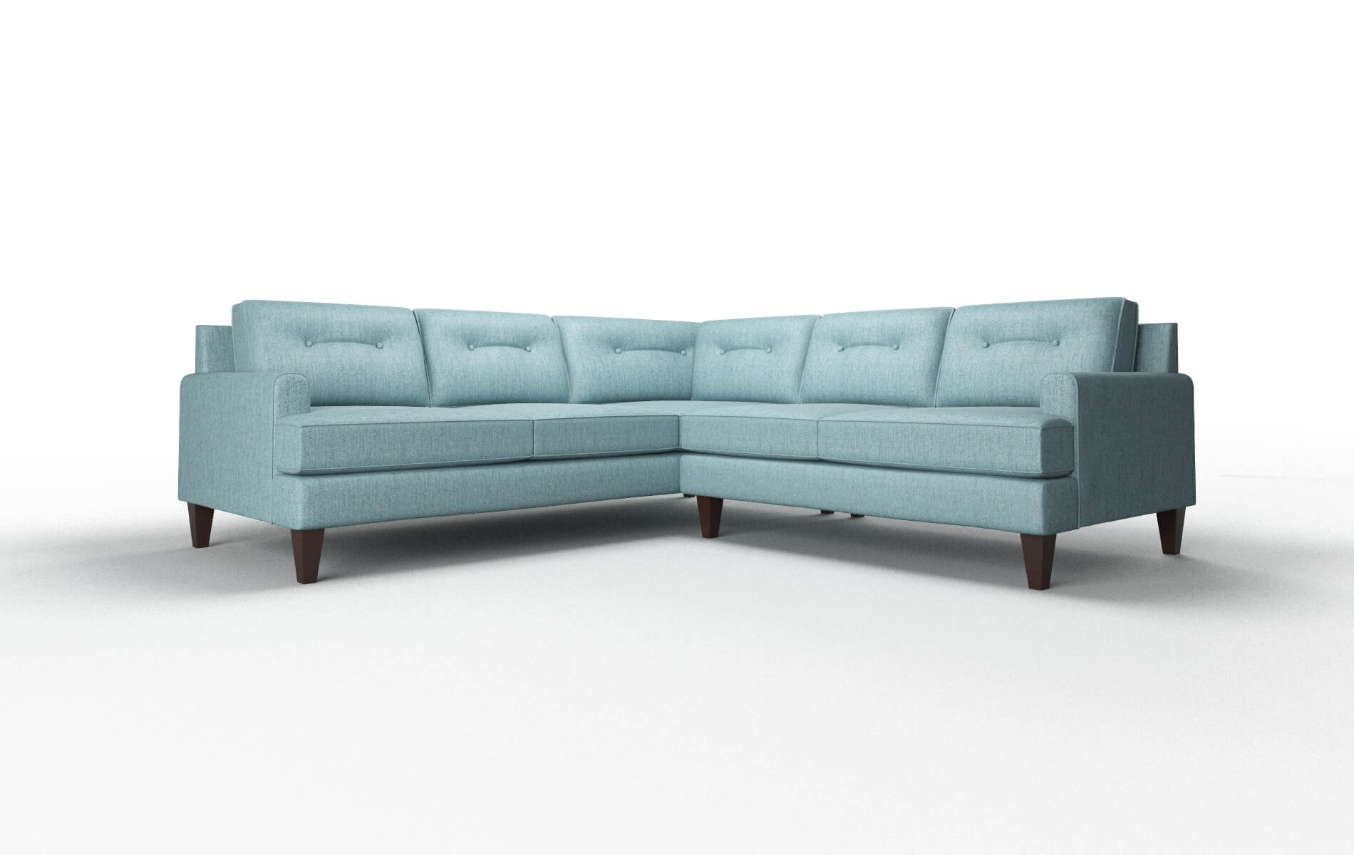 Naples Insight Peacock Sectional espresso legs 1