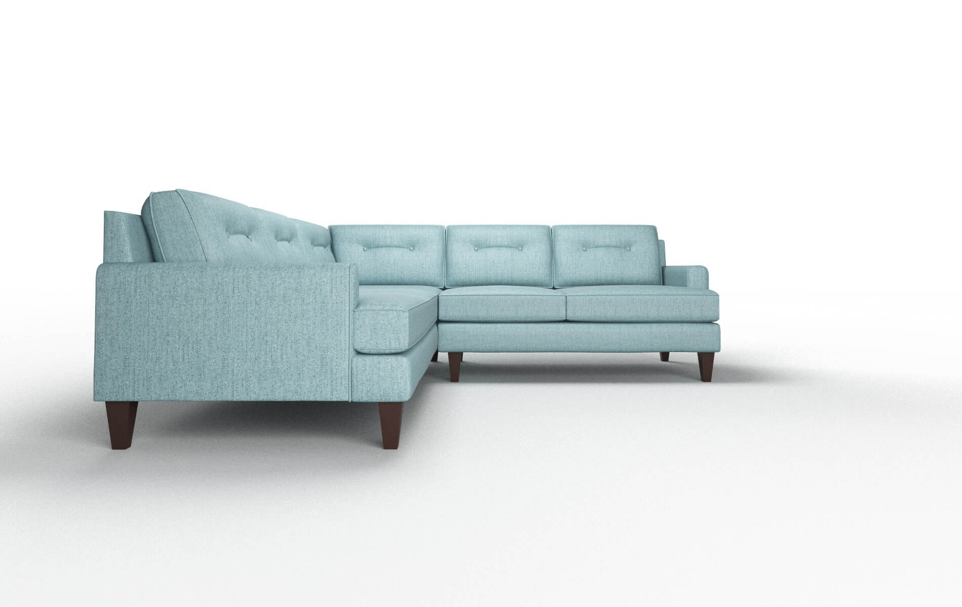 Naples Insight Peacock Sectional espresso legs 2