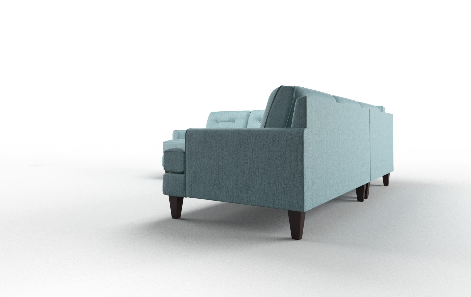 Naples Insight Peacock Sectional espresso legs 4