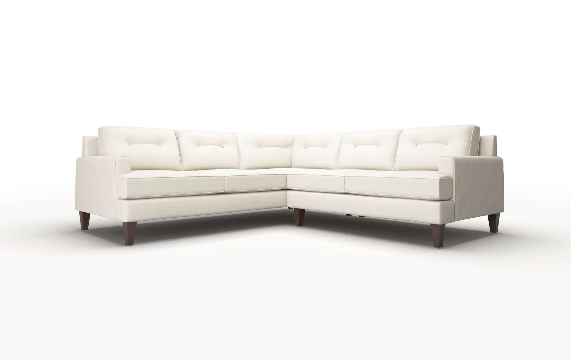 Naples Keylargo Almond Sectional espresso legs 1