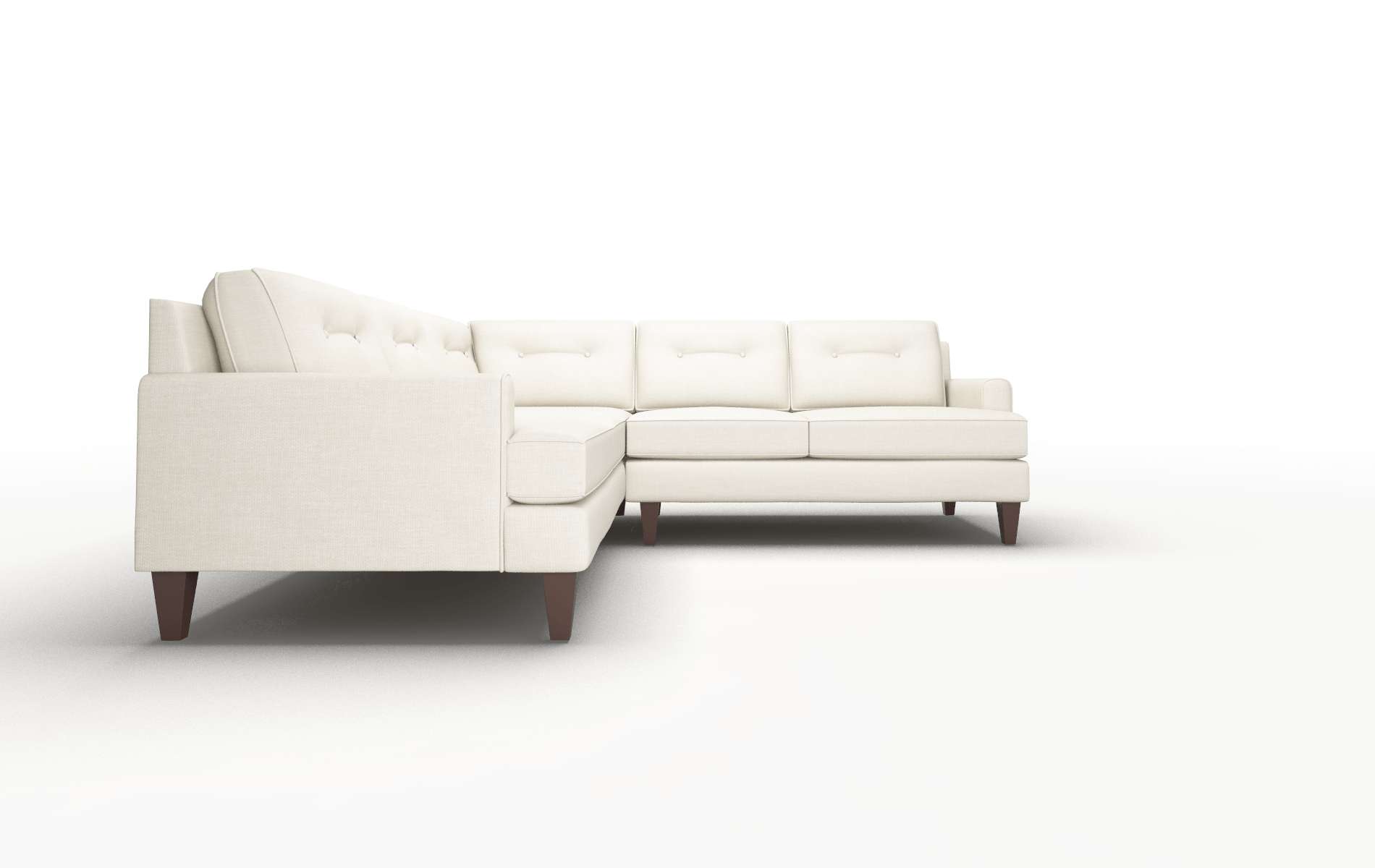 Naples Keylargo Almond Sectional espresso legs 2