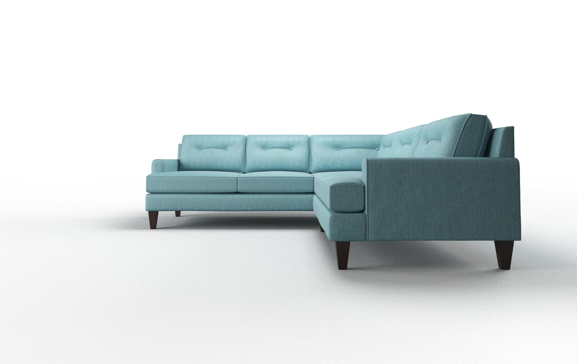 Naples Lana Peacock Sectional espresso legs 5