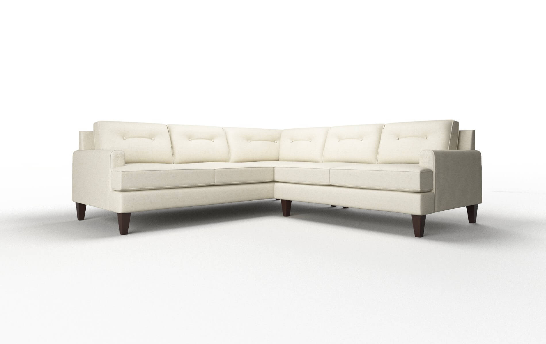 Naples Lana Sand Sectional espresso legs 1