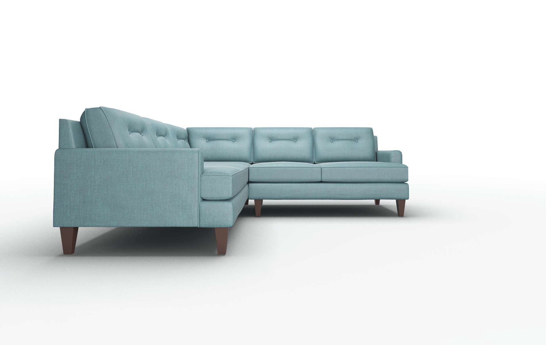 Naples Leslie Peacock Sectional espresso legs 2
