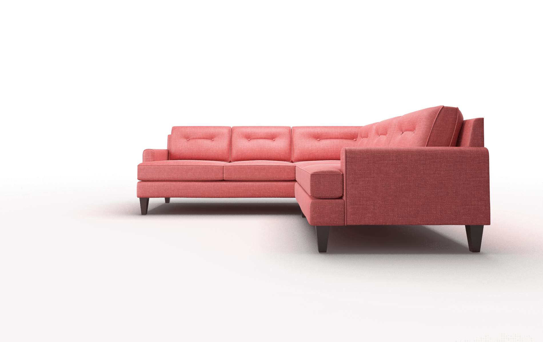 Naples Leslie Poppy Sectional espresso legs 5