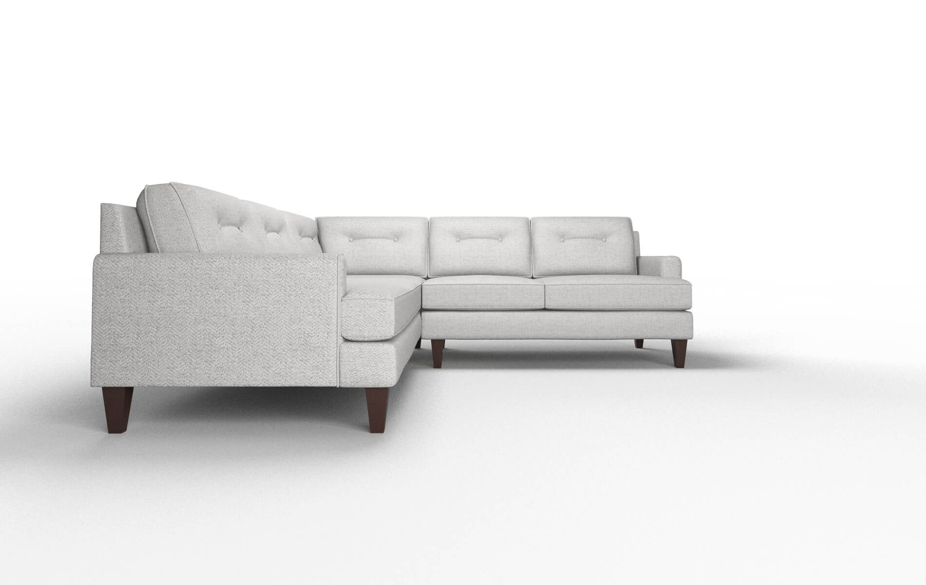 Naples Malibu Dove Sectional espresso legs 2