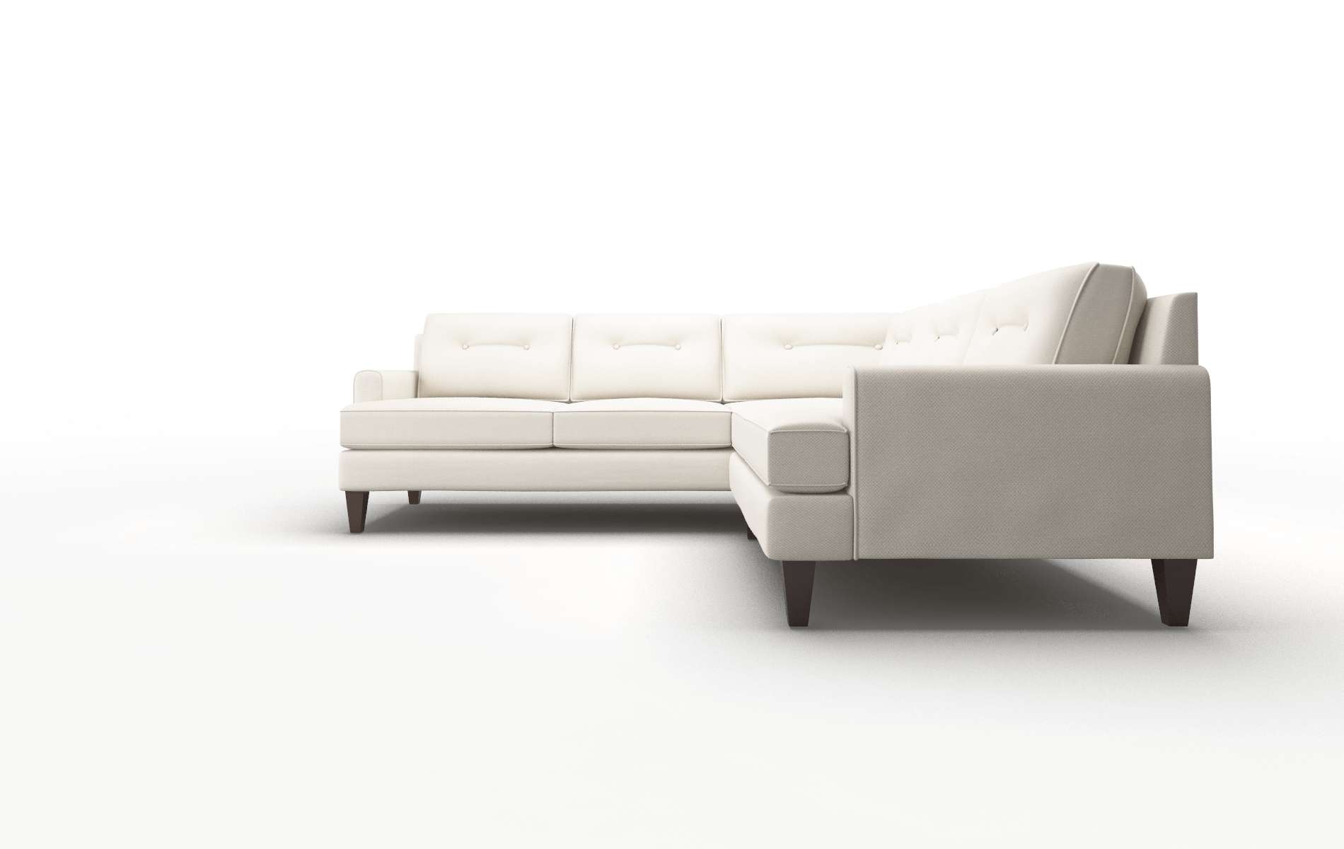 Naples Malibu Linen Sectional espresso legs 5