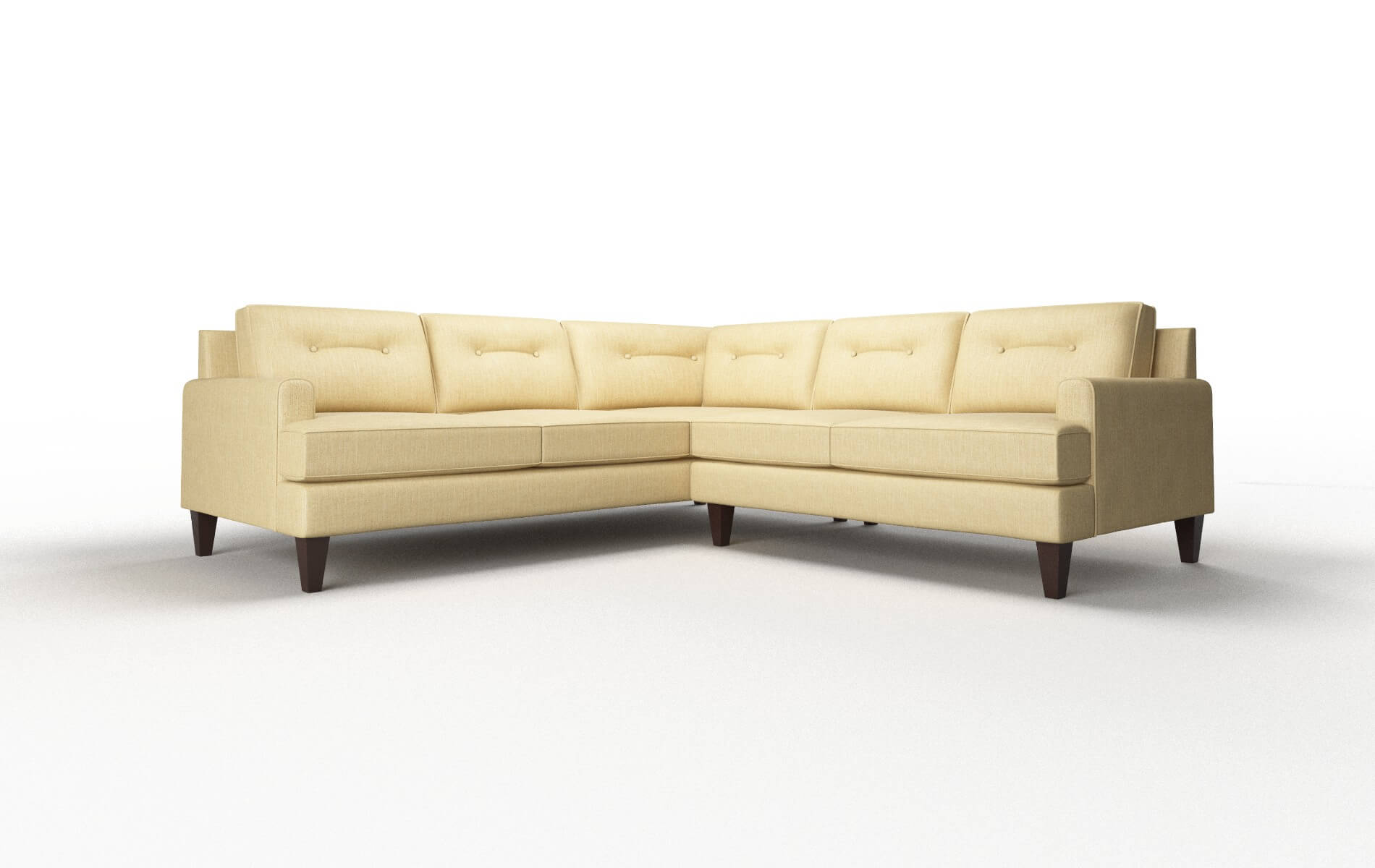 Naples Malibu maize Sectional Espresso Legs  1