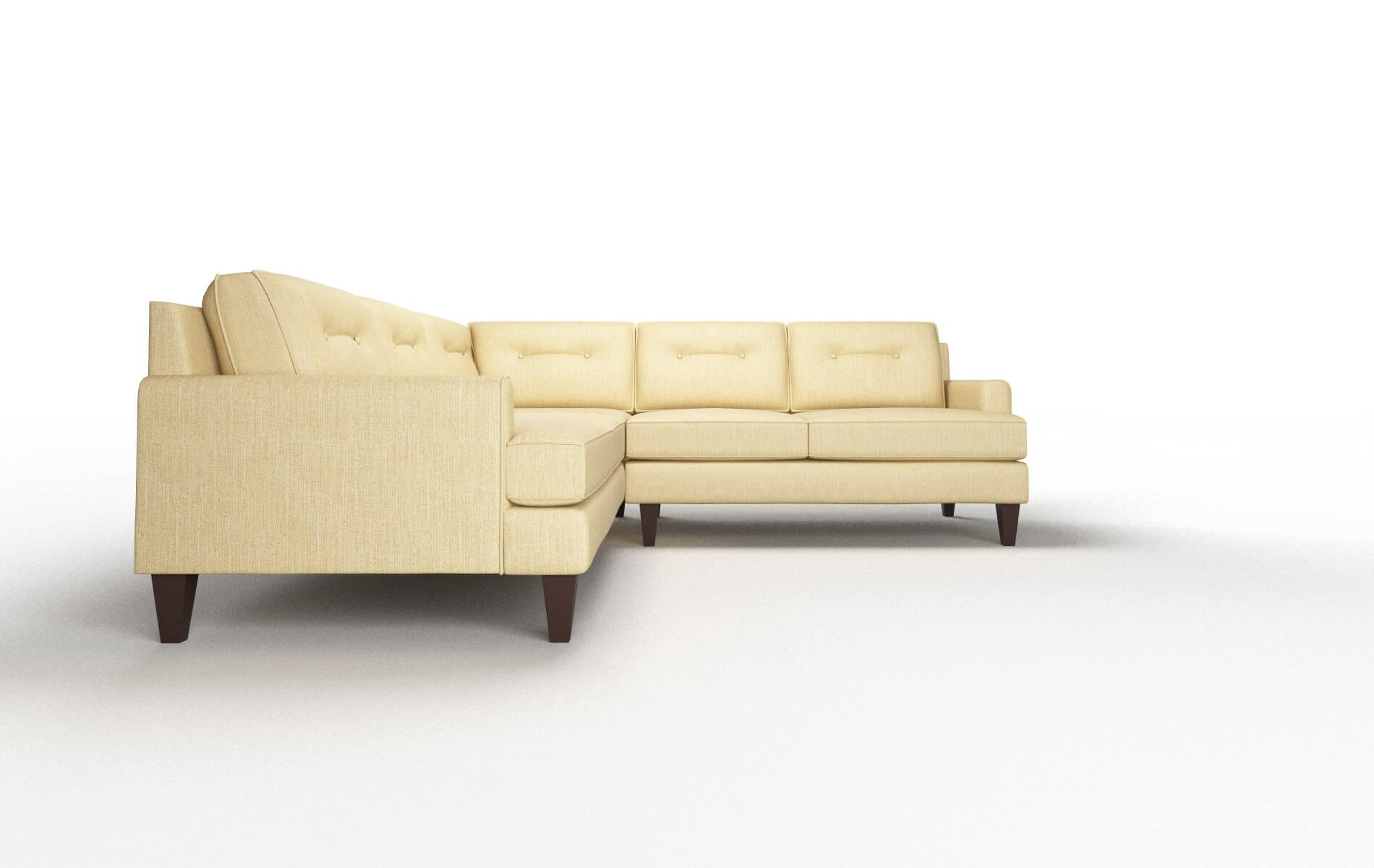 Naples Malibu Maize Sectional espresso legs 2