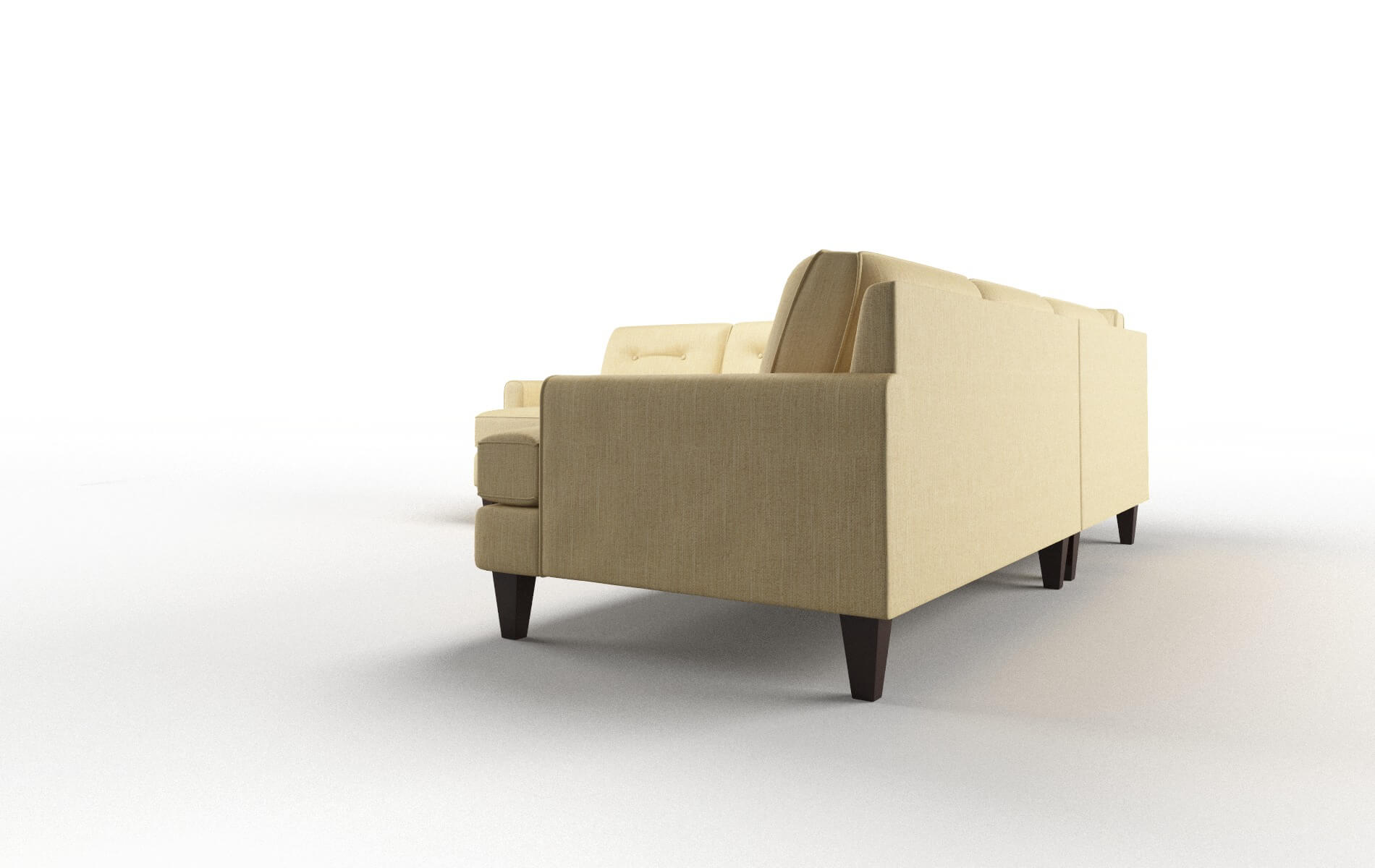 Naples Malibu Maize Sectional espresso legs 4