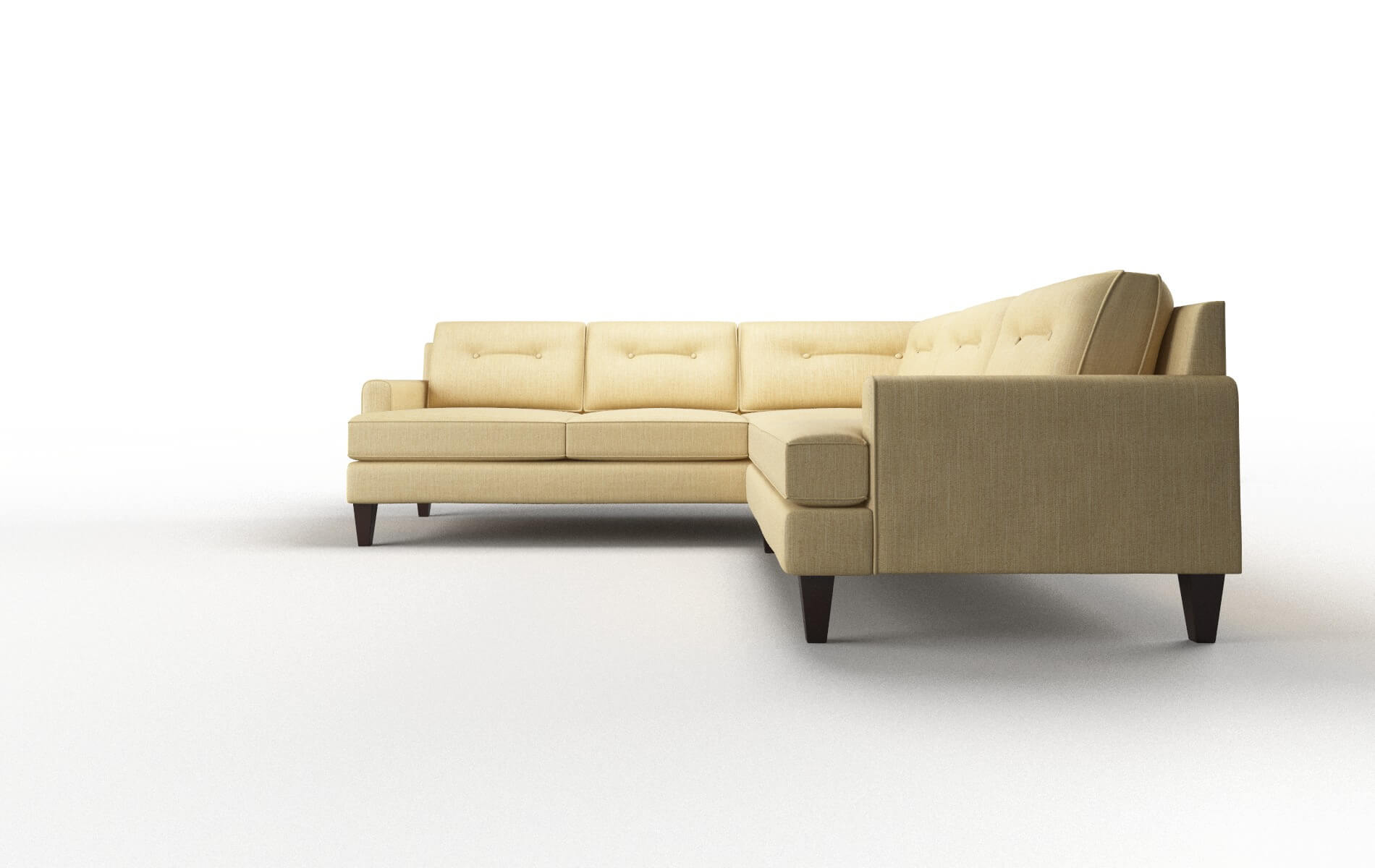Naples Malibu Maize Sectional espresso legs 5