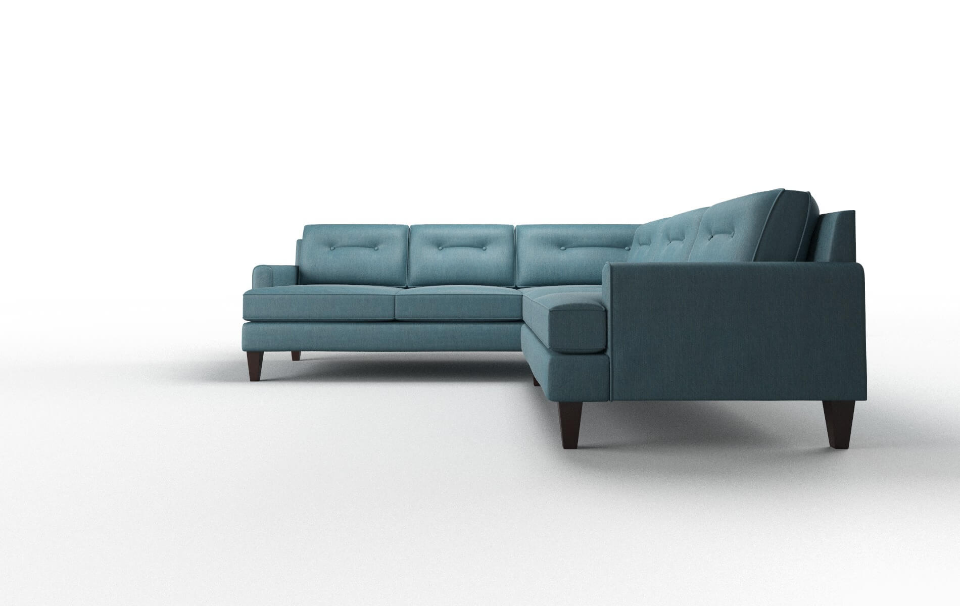 Naples Merit Peacock Sectional espresso legs 5