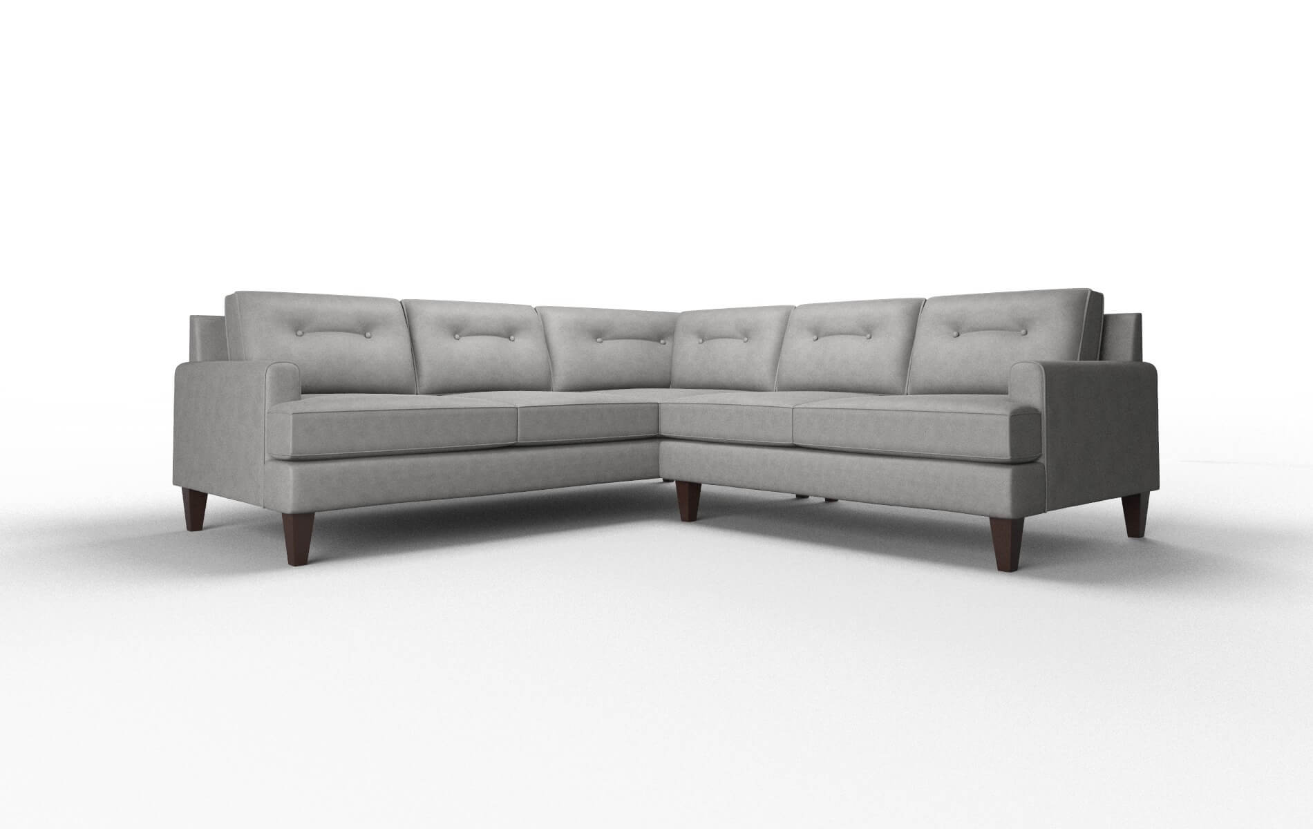 Naples Noble Smoke Sectional espresso legs 1