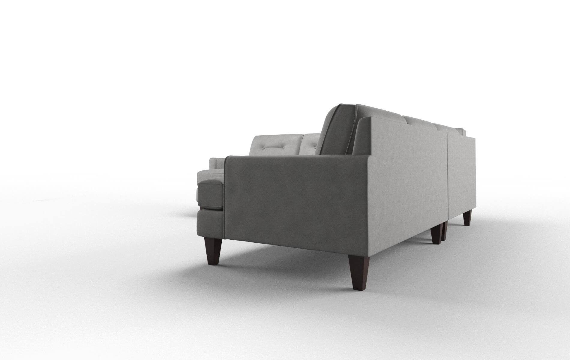 Naples Noble Smoke Sectional espresso legs 4